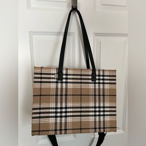 Beis The Work Tote in Plaid